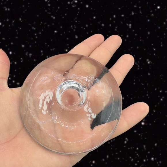 Clear Dome Glass Dimpled Round Candle Holders Made In Finland Glass Votive - Picture 7 of 15